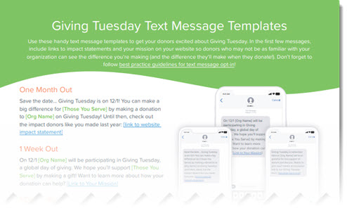 Giving Tuesday Text Message Templates Image